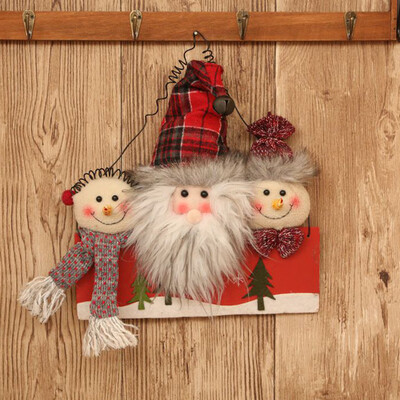 

Tailored Santa Snowman Elk Xmas Door Tag Happy Christmas Party Hanging Door Decor