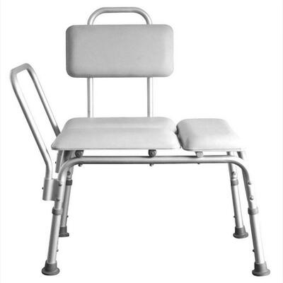 

6 Height Adjustable Bath Tub Transfer Bench Medical Shower Chair Stool with Back&Arm
