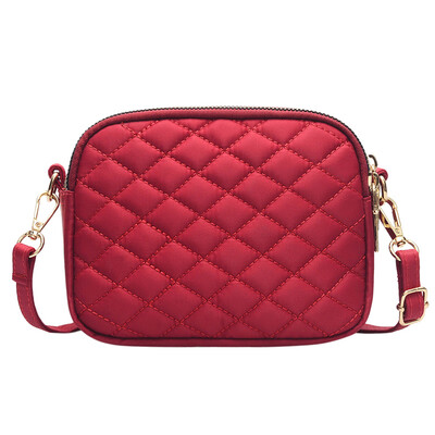 

Linger Mini-Bag nylon single shoulder mini-mobile pocket pocket Oxford oblique Bag Lady canvas