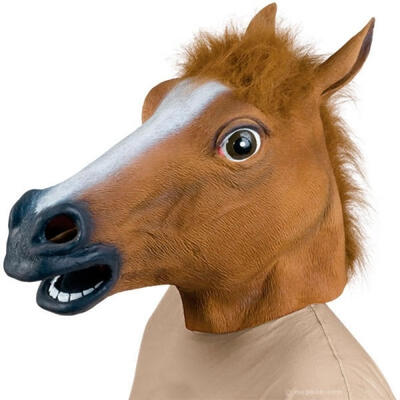 

Creepy Halloween Party Horse Full Head Latex Rubber Mask Novelty Fancy Prop Toy
