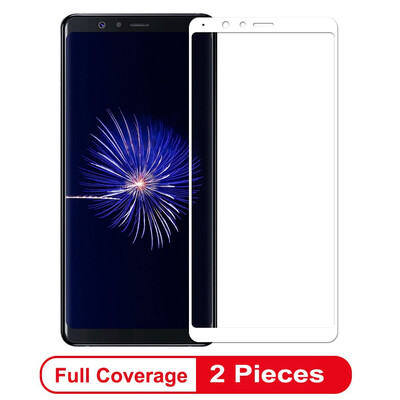

2 Pcs- 9H Tempered Glass for Samsung Galaxy A8 Star Full Coverage Screen Protector Protective Film for Samsung Galaxy A9 Star
