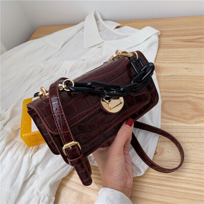 

Bag female new Korean version of the stone pattern lock handbags Messenger bag wild single shoulder chain small square b