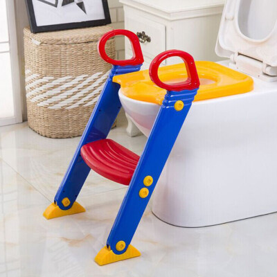 

〖Follure〗Trainer Toilet Potty Seat Chair Kids Toddler With Ladder Step Up Training Stool