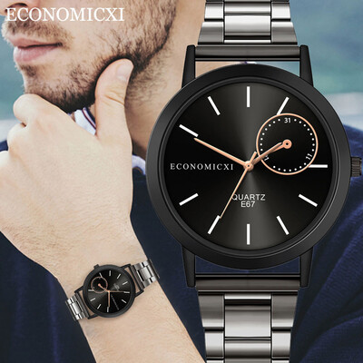 

Gobestart Business Men Stainless Steel Band Sport Quartz Casual Watch