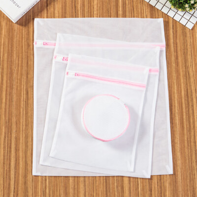 

5pcs Reusable Polyester Laundry Washing Mesh Net Zipped Wash Bags Underwear Bra Clothes Socks