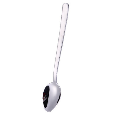

Toponeto Colorful Handle Spoons Drink Tools Kitchen Gadget Fruit Food Scraping Aid BK