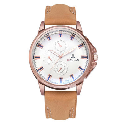 

Luxury Men Watch Casual Business Quartz Watches Mens PU Leather Wristwatch
