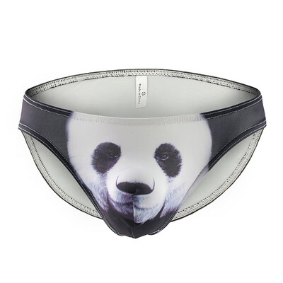 

Mens Briefs 3D Animal Print Sexy Bulge Pouch Low Rise Soft Underwear Breathable