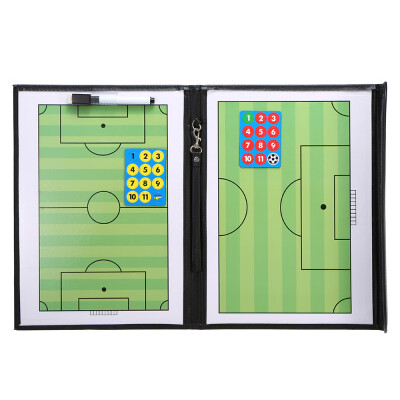 

Foldable Football Soccer Magnetic Tactic Board Coaching Strategy Board with Marker Pieces&2-in-1 Pen