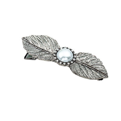 

Pearl Hairpins Girls Barrettes Hair Clip Leaves Crystal Side Clip Jewelry Styling Tools Women Hair Accessories