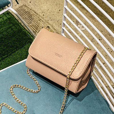

Female tide chic Korean version slanted small white square bag fashion chain single shoulder fairy girl bag