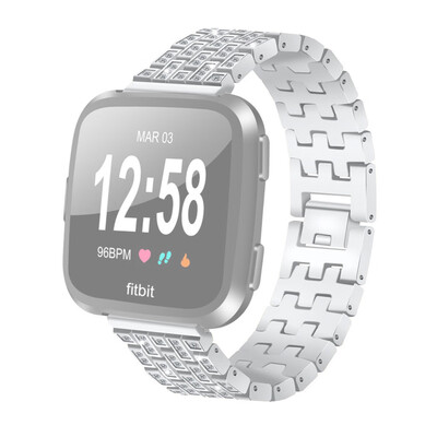 

〖Follure〗Luxury Crystal Alloy Replacement Watch Band Wrist Strap For Fitbit Versa Lite