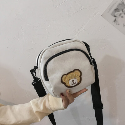 

Tailored Female New Cartoon Canvas Bag Shoulder Bag Casual Fabric Student Messenger Bag