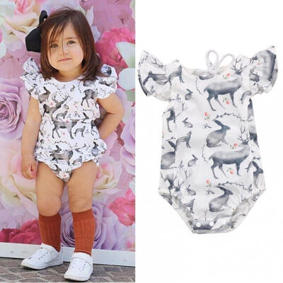 

Newborn Baby Kids Girls Romper Jumpsuit Bodysuit Clothes Outfit Sets 0-3T