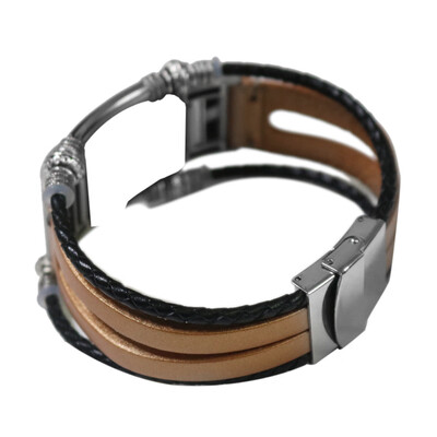 

〖Follure〗Replacement Leather Wristband Band Strap Bracelet For Fitbit Charge 2 BK