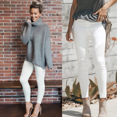 

Tailored Women High Waist Stretch Hose Jeans Leggings Skinny Slim Fitness Pants Trousers