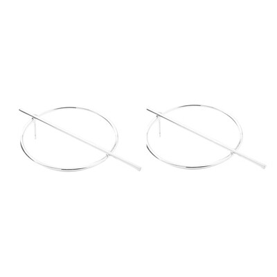 

Fashion EarringsNew Modern European Stylish Simple Geometric Hollow Ring Earrings Exaggerated Fashion Earrings