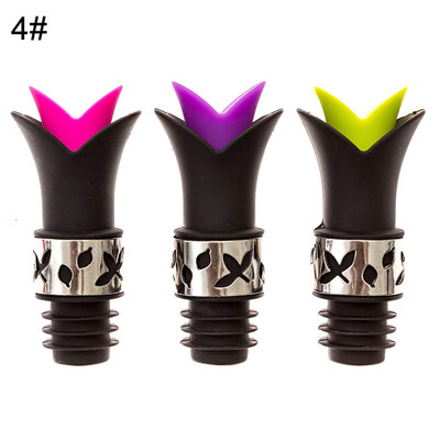 

3Pcs Silicone Lily Reusable Leakproof Red Wine Bottle Stoppers Sealed Cap Plugs