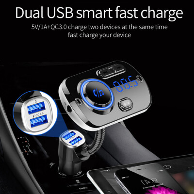 

〖Follure〗Car Charger Kit MP3 Player LED Displayer Hands Free Calling FM Support 2 Phones