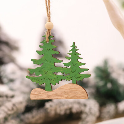 

Aohua Cute Wooden Elk Christmas Tree Decorations Hanging Pendant Deer Craft Ornament Christmas Decorations For Home