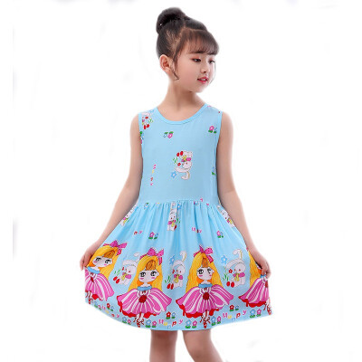 

YONGNUOMENGXUAN Girls cotton silk dress childrens big boy princess dress 14452