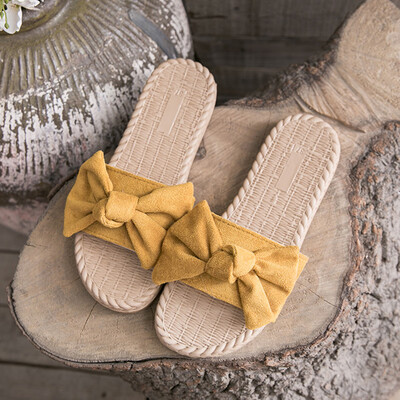 

Slippers women wear the new style of the new style of the summer new style bow in summer The Korean students anti-slip beach sh