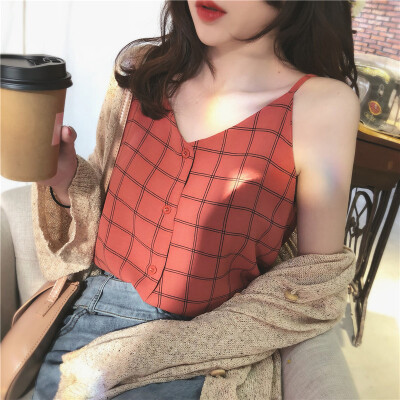 

Womens Casual Sleeveless V Neck Chiffon Tank Tops Clubwear Tops Shirts Blouse