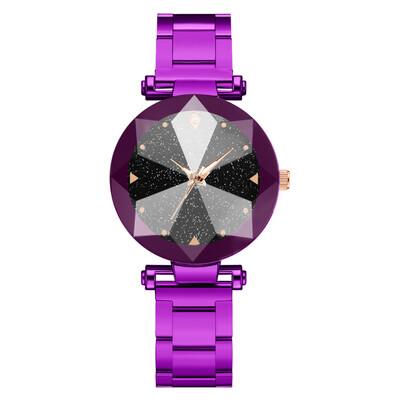 

Net red diamonds starry quartz watch female steel strap strap student bracelet