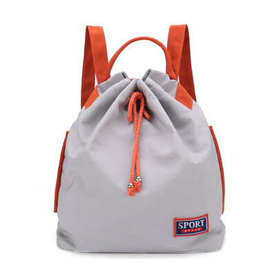 

Schoolbag middle school girl heart backpack female Korean version of Mori rope casual fashion student tie-wrap mouth bag
