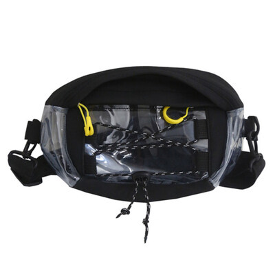 

Men Women Transparent PVC Patchwork Cross Strap Chest Waist Bag Fanny Pack