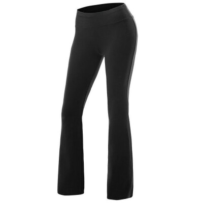 

Women Yoga Pants Trousers Cotton Fitness Workout Slim Lounge Long Wide Boot Leg