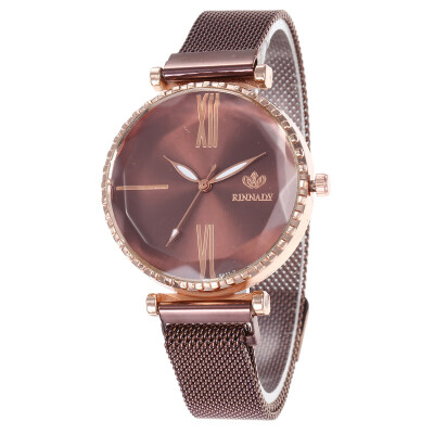 

Magnet magnet strap Roman numerals ladies fashion watch student simple quartz watch