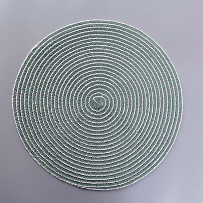 

36cm Round Ramie Woven Placemat Insulation Pads Anti-scalding Tea Dinner Useful
