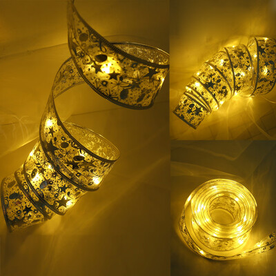 

〖Follure〗Christmas Party Decoration 1m Ribbon Night Light Christmas tree LED String