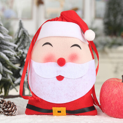 

Gobestart Christmas Gift Bag Non-Woven Drawstring Candy Treat Stockings Party Holder Pouch