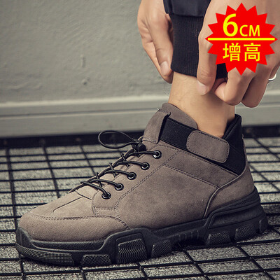 

Mens Shoes Autumn Korean Edition Fashion High-Up Martin Skate Shoes British Leisure Mid-Up Desert Tools Outdoor Army Boots