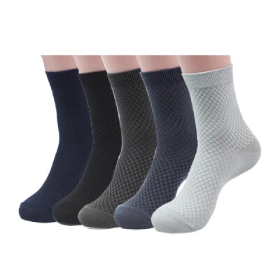 

5 Pairs a Set Men Bamboo Fiber Socks Casual Business Anti Bacterial Deodorant Breatheable Man Long Sock