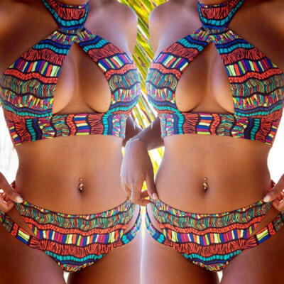 

Women High Waisted Bikini Set Swimwear Push Up Bra 2 Piece Swimsuit Bathing Suit