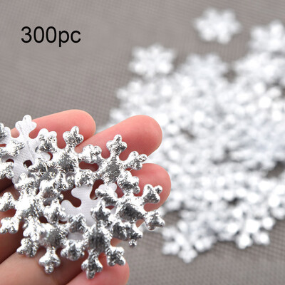 

Gobestart 300pc Gold Silver Cloth Christmas Snowflake Confetti Christmas Decoration 24mm