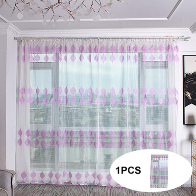

Gobestart Trees Sheer Curtain Tulle Window Treatment Voile Drape Valance Fabric