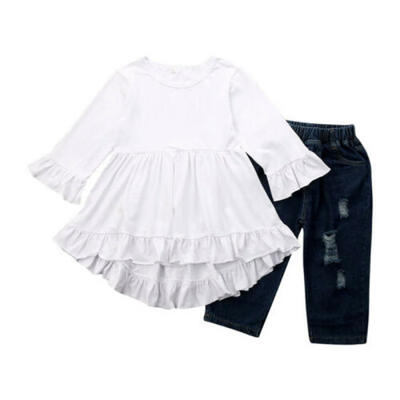 

2PCS Newborn Kids Baby Girl Autumn Clothes Cotton Tops Sweatshirt Pants Outfits