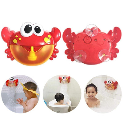 

Bubble Machine Big Crab Automatic Bubble Maker Blower Music Bath Toy For Baby