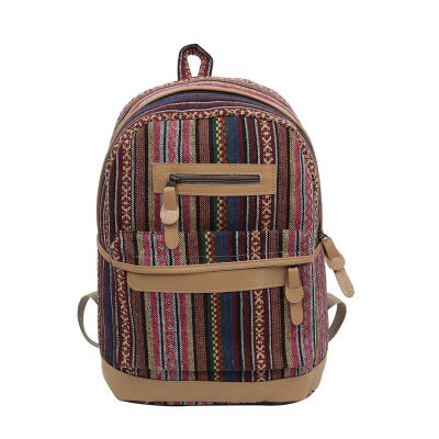 

Women Canvas Backpacks Ethnic Style Beach Holiday Backpack Casual Rucksack