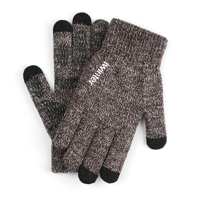

Knitted Gloves Sensitive Touchscreen Gloves Women Men Wool Knitting Gloves Anti-skid Warm Winter Gloves