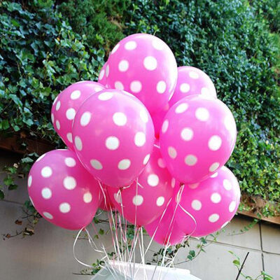 

1Pc 12 Inch Thicken Round Polka Dot Inflatable Balloon Wedding Party Decoration