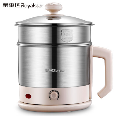 

Rongshida Royalstar electric skillet electric cooker electric hot pot 304 stainless steel steamer mini dormitory cooking noodle pot small electric pot split type easy to clean 12 liters RHG-MN1206B
