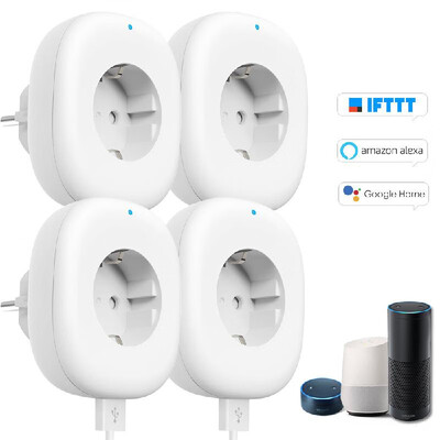 

Wifi Smart Socket Plug with Big OnOff Switch Button USB Port Smart Alexa Outlet Support APP Remote Control Timing Function Voi