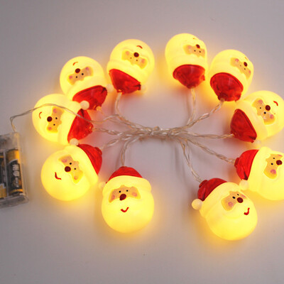 

Gobestart Christmas 10 LED String Light Snowman Santa Claus Fairy Light Party Home Decor
