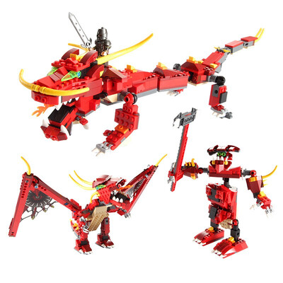 

6751 Fiery Legend 3 In 1 Transformable Dinosaur Technic Building Blocks Bricks Kids DIY Gifts Toys Decool 3120