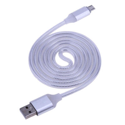 

1m328ft LED Visible Smart Flow Light Micro USB Charging Cable Spring Cord